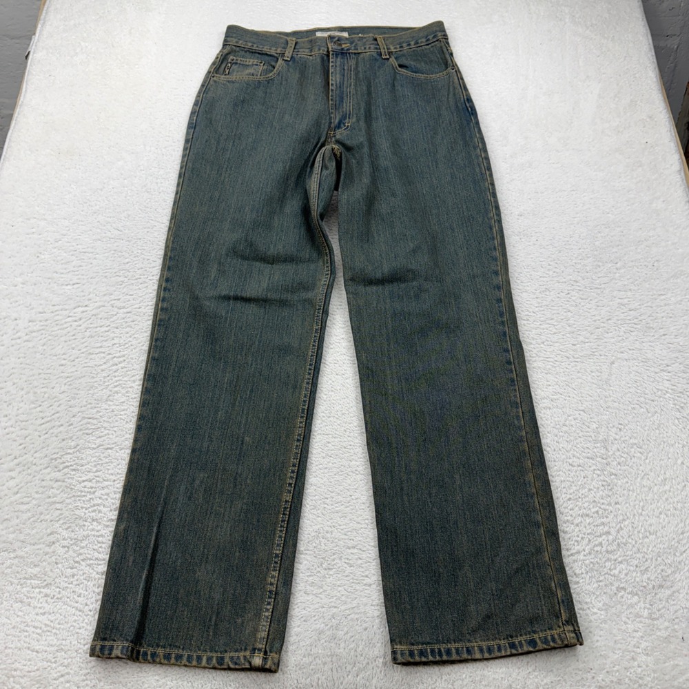 Armani Exchange J65 Easy Fit Mens Straight Leg Jeans Blue 36x32 Made in USA